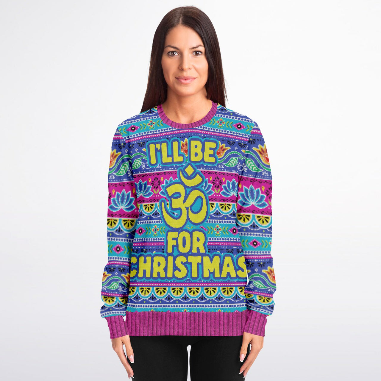 Om for Christmas Ugly Christmas Fashion Sweatshirt - Adult AOP