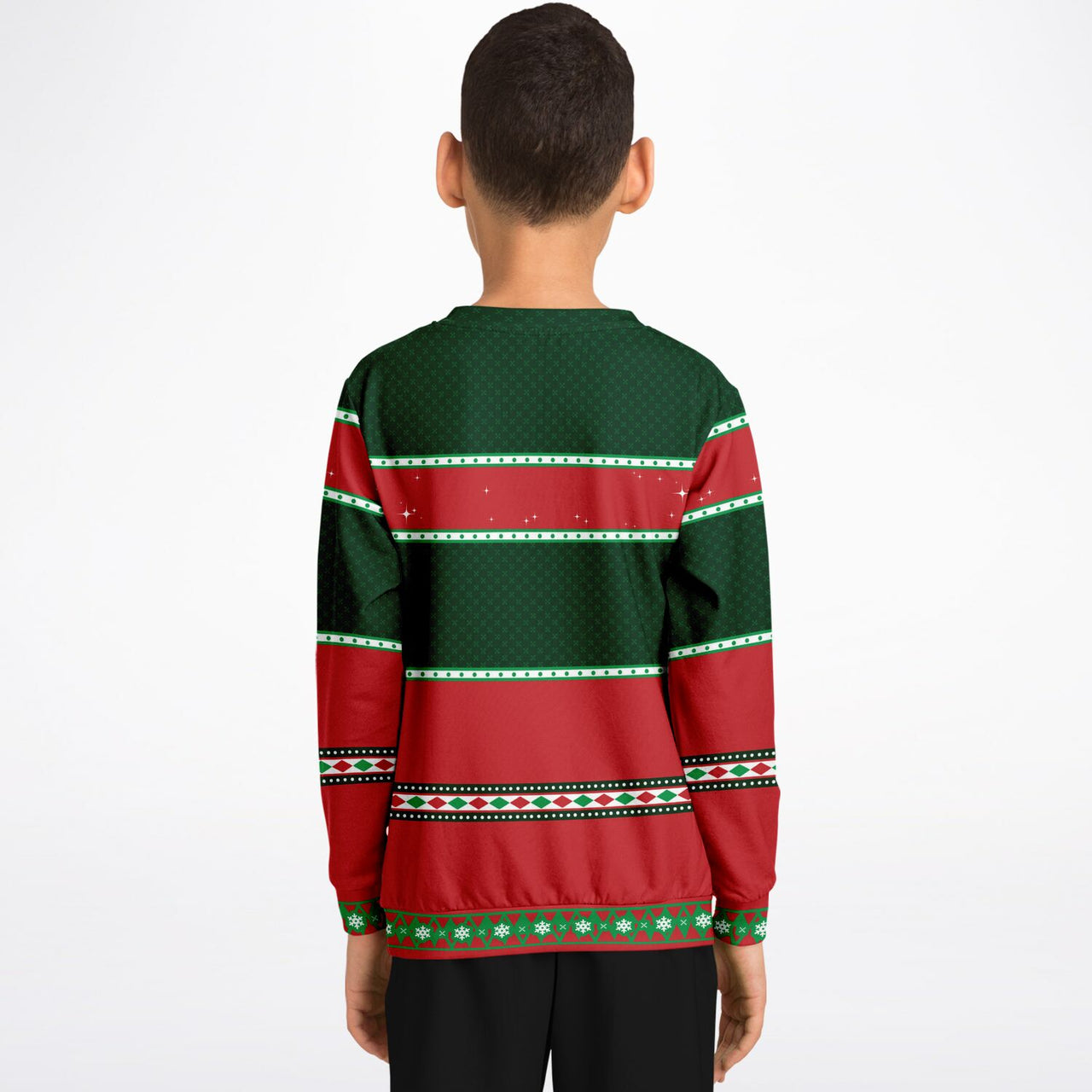 Naughty List Ugly Christmas Fashion Kids/Youth Sweatshirt – AOP