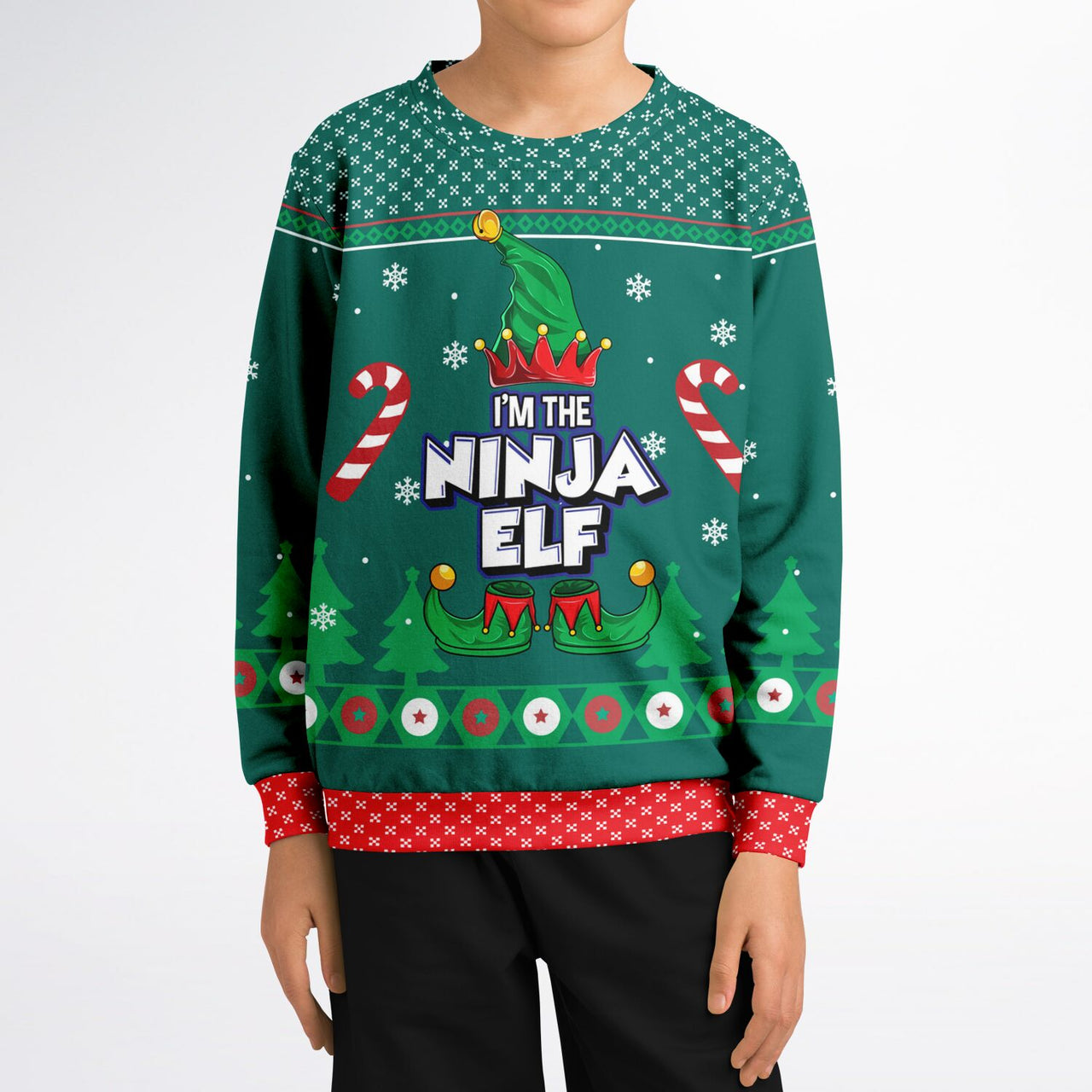 Ugly Ninja Elf Fashion Kids/Youth Sweatshirt – AOP