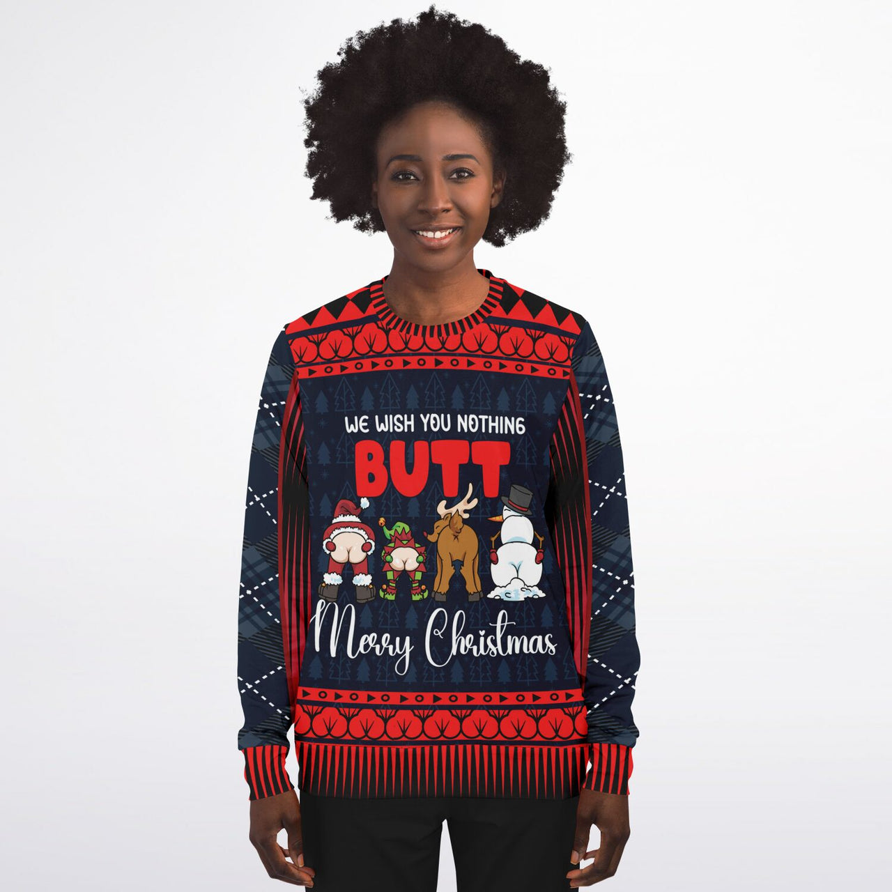 “We Wish You Nothing Butt” Funny Christmas Sweat