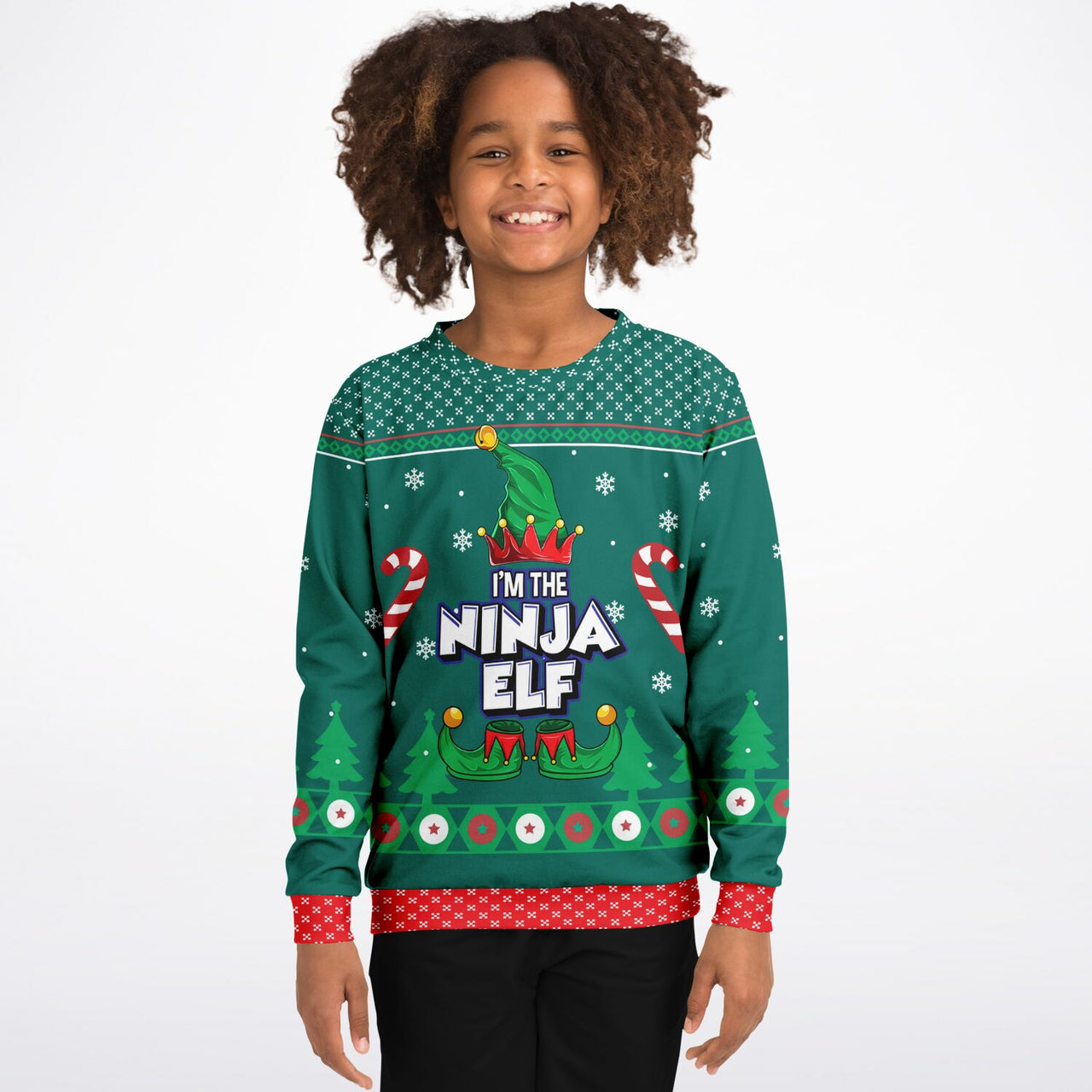 Ugly Ninja Elf Fashion Kids/Youth Sweatshirt – AOP