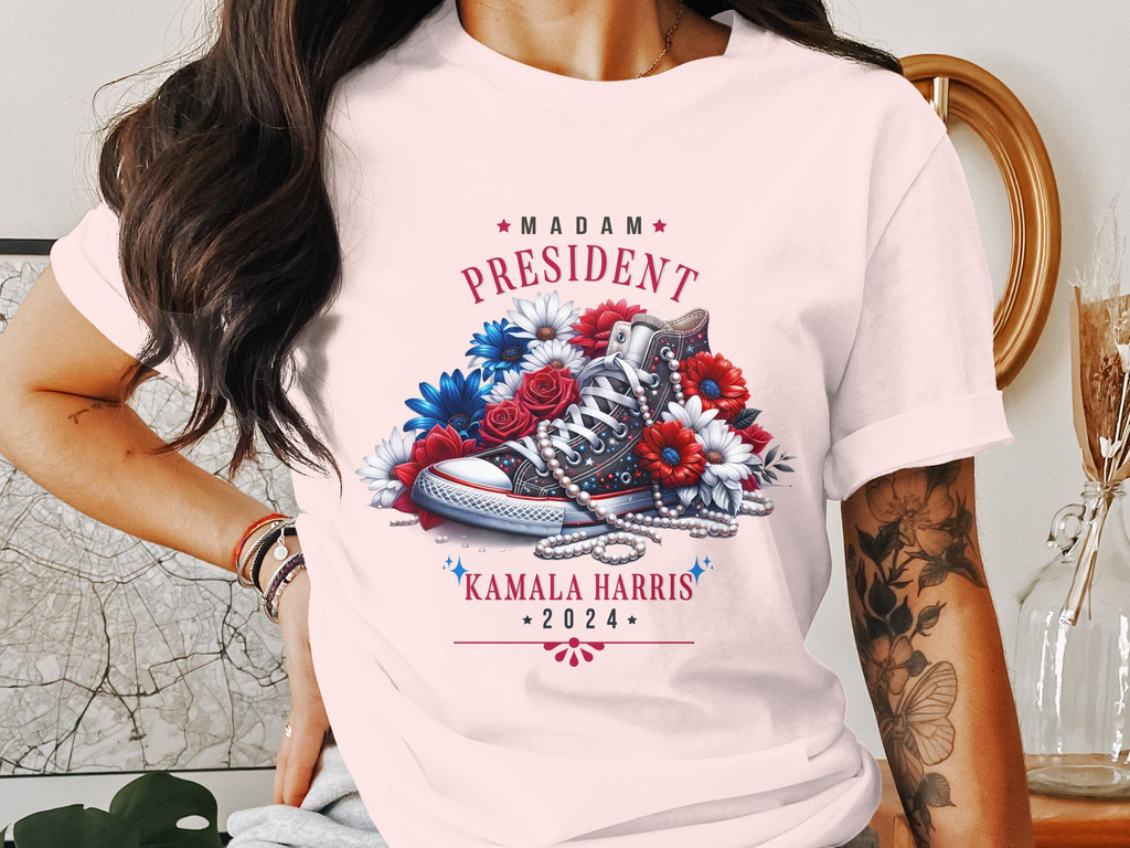 soft pink t-shirt madam president