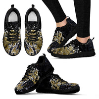 Thumbnail for Women's Sneaker Black - Brine and Barnacle Design - JaZazzy 