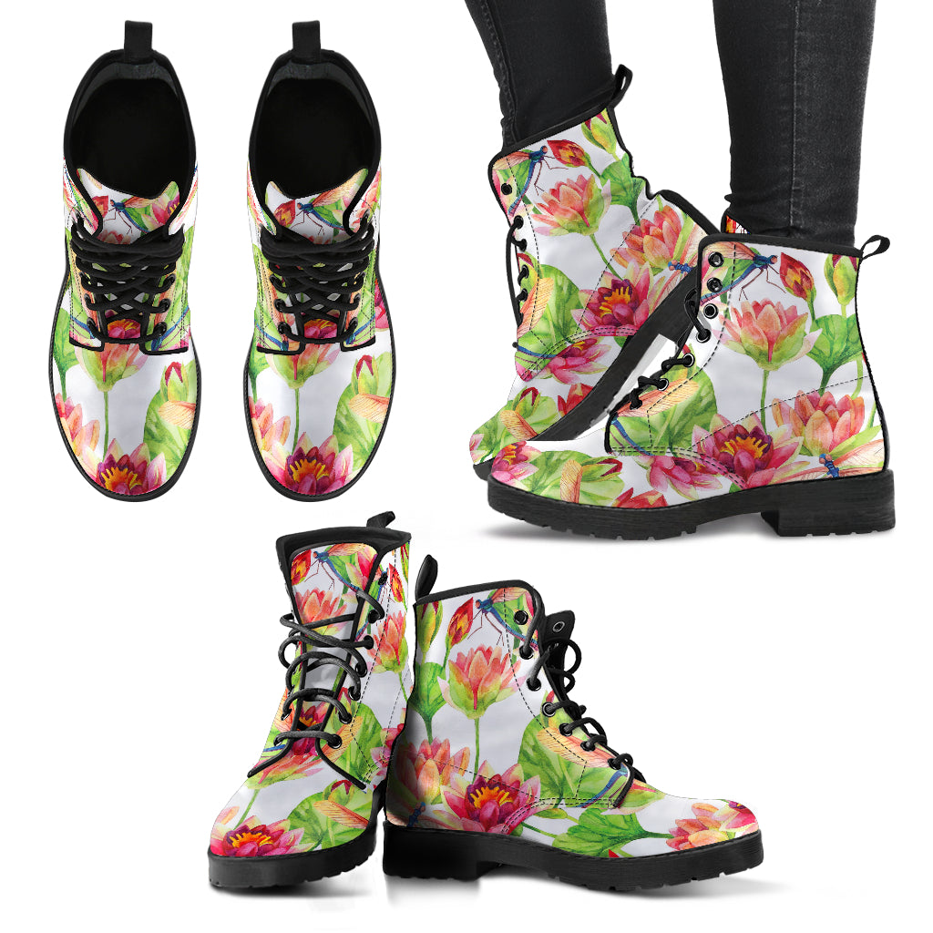 Dragonfly Lotus 5 Handcrafted Boots - JaZazzy 