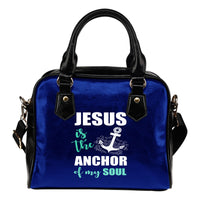 Thumbnail for NP Jesus Is The Anchor Leather Shoulder Handbag - JaZazzy 