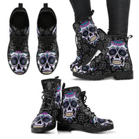 Thumbnail for Sugar Skull Handcrafted Boots Limited Edition - JaZazzy 