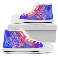 Thumbnail for Womens Watercolor Lotus High Top. - JaZazzy 