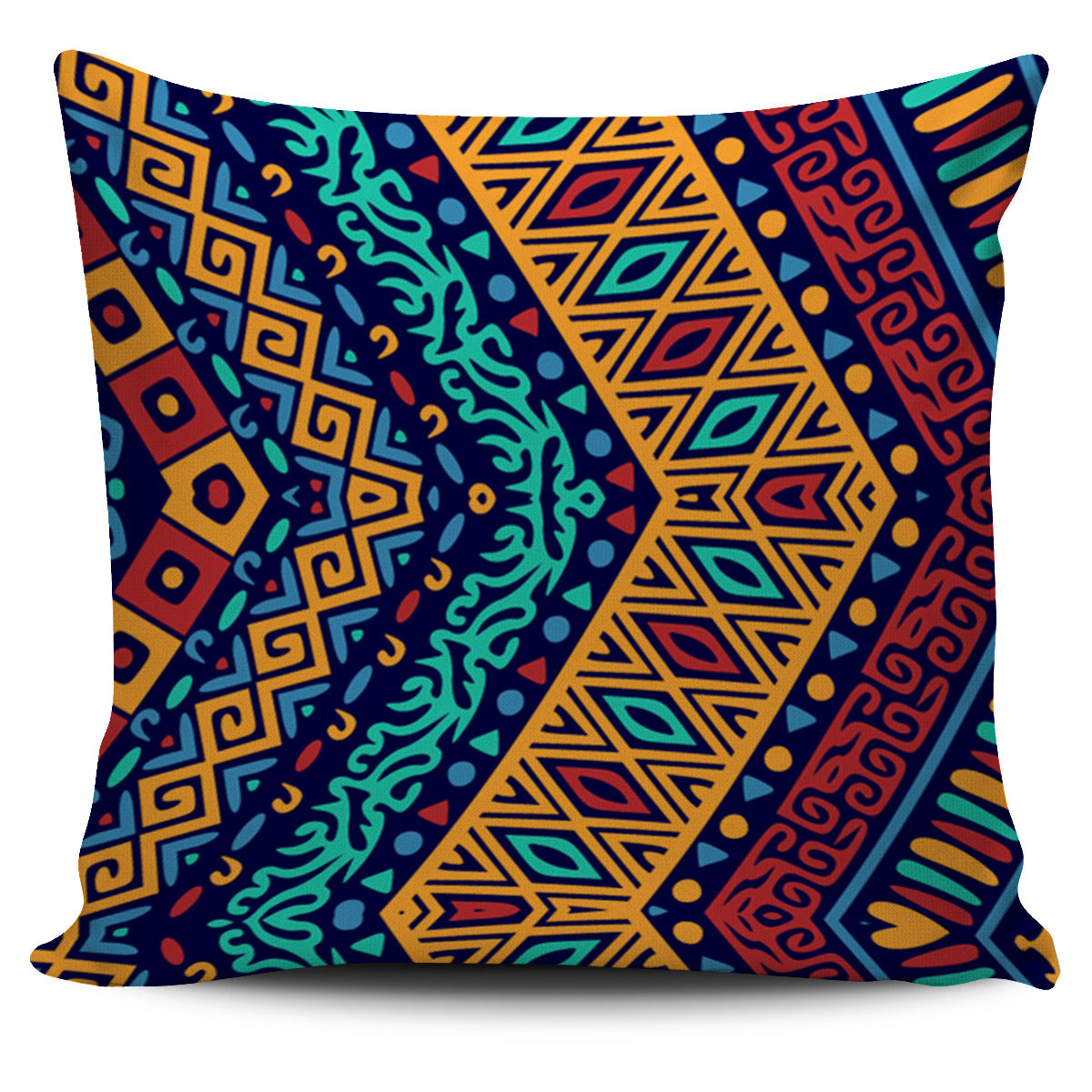 Blue Boho Patterned Pillow Cover - JaZazzy 