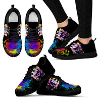 Thumbnail for Colorfull Skull Handcrafted Sneakers. - JaZazzy 