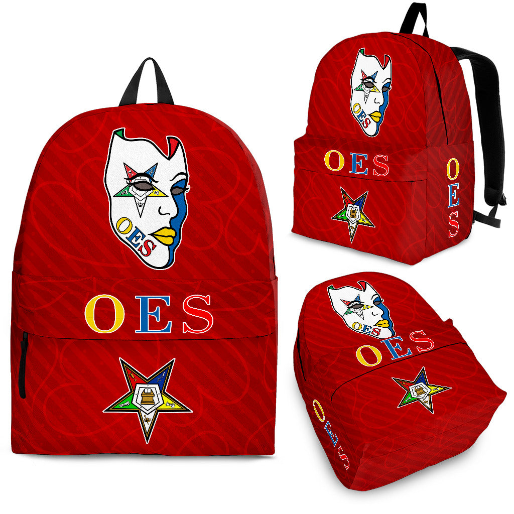 OES  Mask - Red Hearts Backpack - JaZazzy 