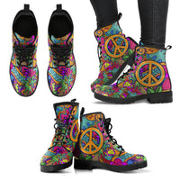 Thumbnail for HandCrafted Hippie Peace Boots - JaZazzy 