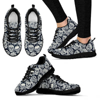 Thumbnail for Skulls women sneakers black sole - JaZazzy 