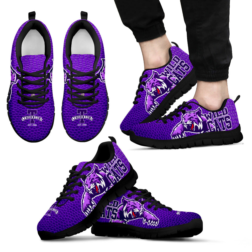 JZP Thornton Wildcats_IL  003 Purple Skin Men and Women Sneaker - JaZazzy 