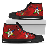 Thumbnail for OES Classic Womens High Top- Red SQ - JaZazzy 