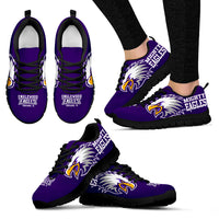 Thumbnail for Englewood H.S. Chgo. Sneaker- Purple Eagle-Blk-Women - JaZazzy 