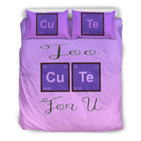 Thumbnail for Too Cute For U Bedding Set for Lovers of Chemistry and Physics - JaZazzy 
