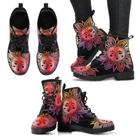 Thumbnail for Watercolor Sun Moon Mandala 4 Handcrafted Boots - JaZazzy 