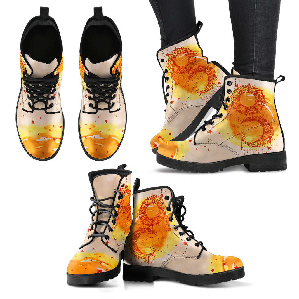 Sun & Moon Handcrafted Boots - JaZazzy 