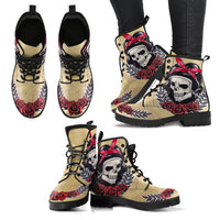 Thumbnail for Woman Skull Handcrafted Boots - JaZazzy 