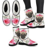 Thumbnail for Pug Faux Fur Boots - JaZazzy 