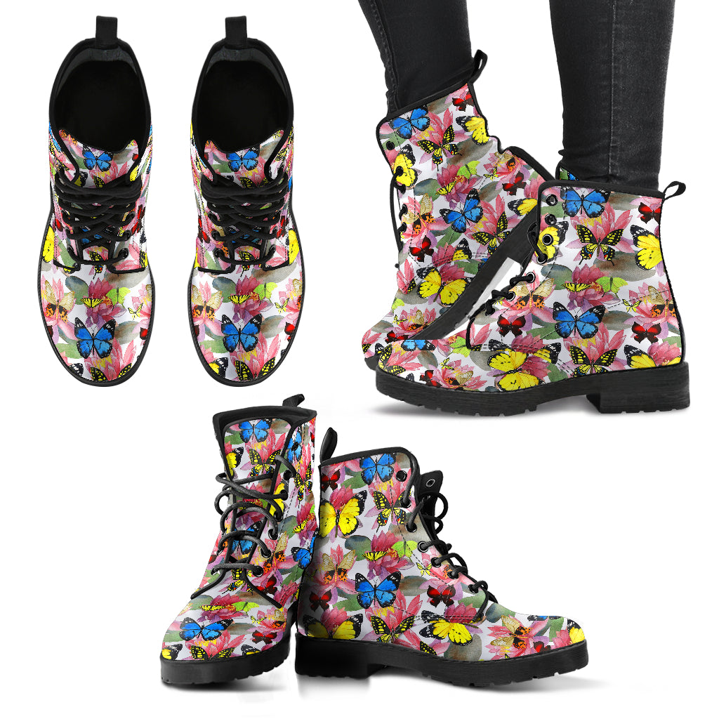 HandCrafted Multicolor Lotus Butterfly Boots - JaZazzy 