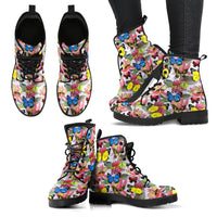 Thumbnail for HandCrafted Multicolor Lotus Butterfly Boots - JaZazzy 