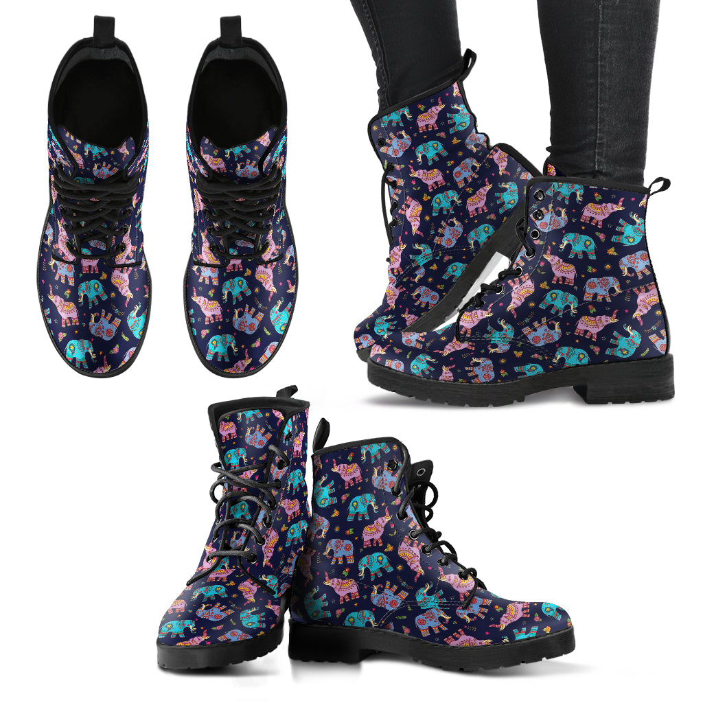 Elephant Pattern Handcrafted Boots - JaZazzy 