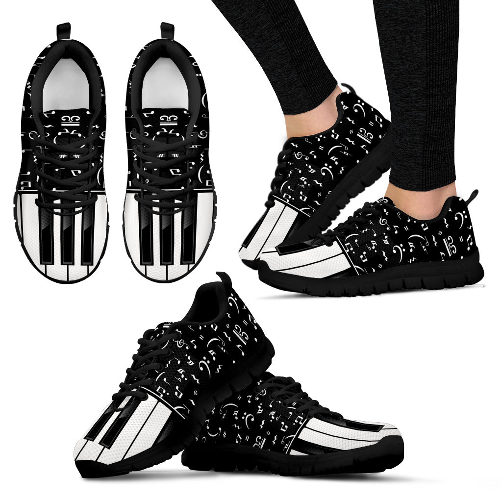 Piano Keys Handcrafted Sneakers - JaZazzy 