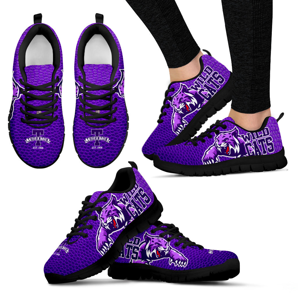 JZP Thornton Wildcats_IL  003 Purple Skin Men and Women Sneaker - JaZazzy 