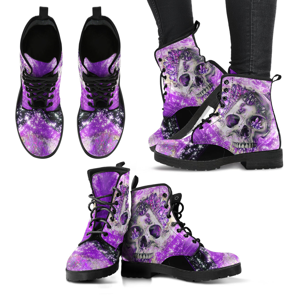 Crystal Skull Handcrafted Boots - JaZazzy 