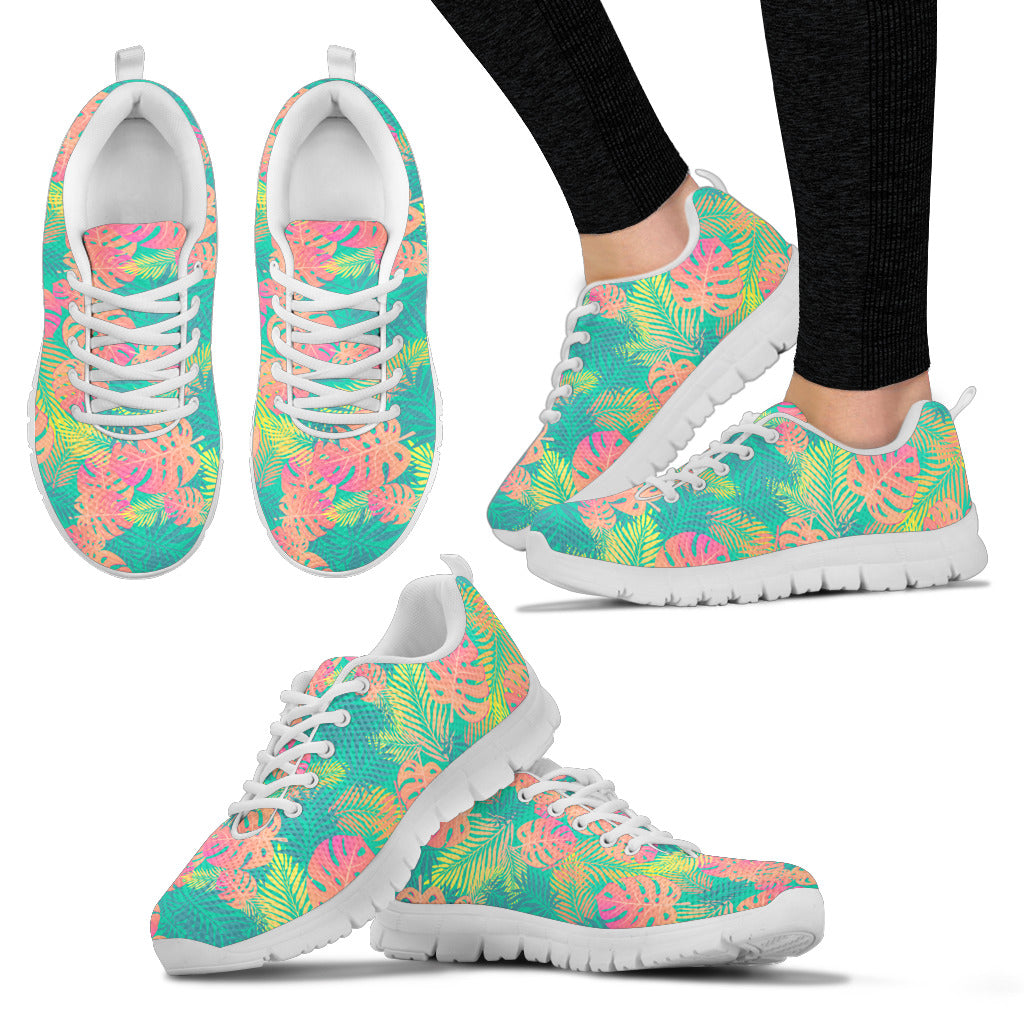 Boho Exotic Leaves Sneakers. - JaZazzy 