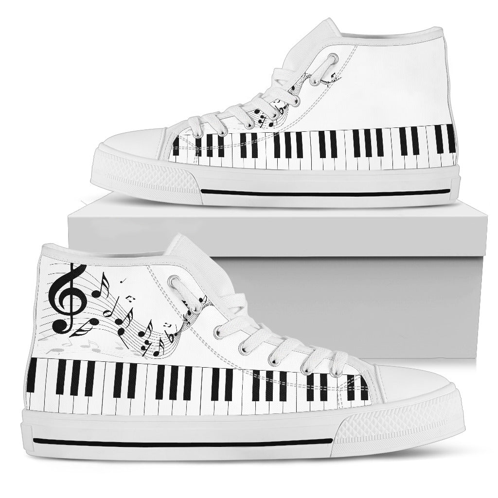 Music Lovers High Top White - JaZazzy 