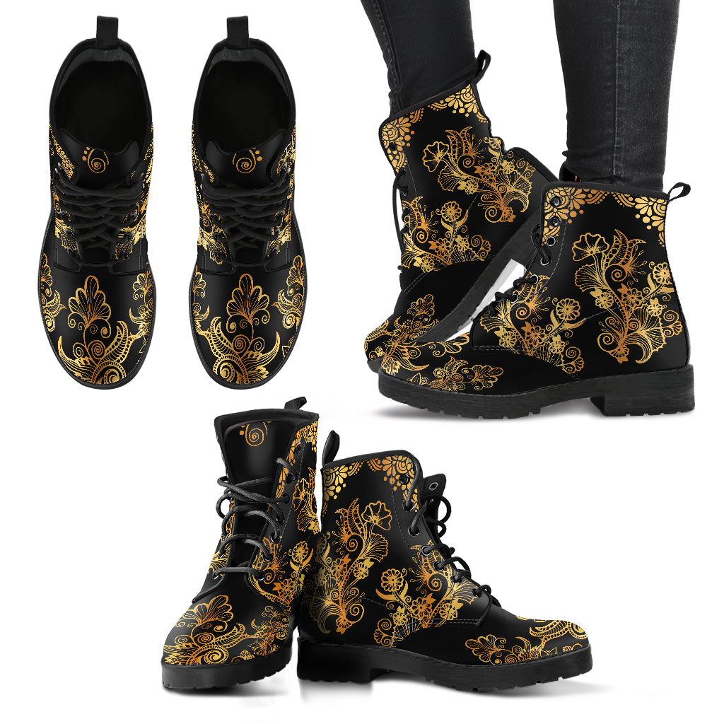 Golden Henna V2 Handcrafted Boots - JaZazzy 