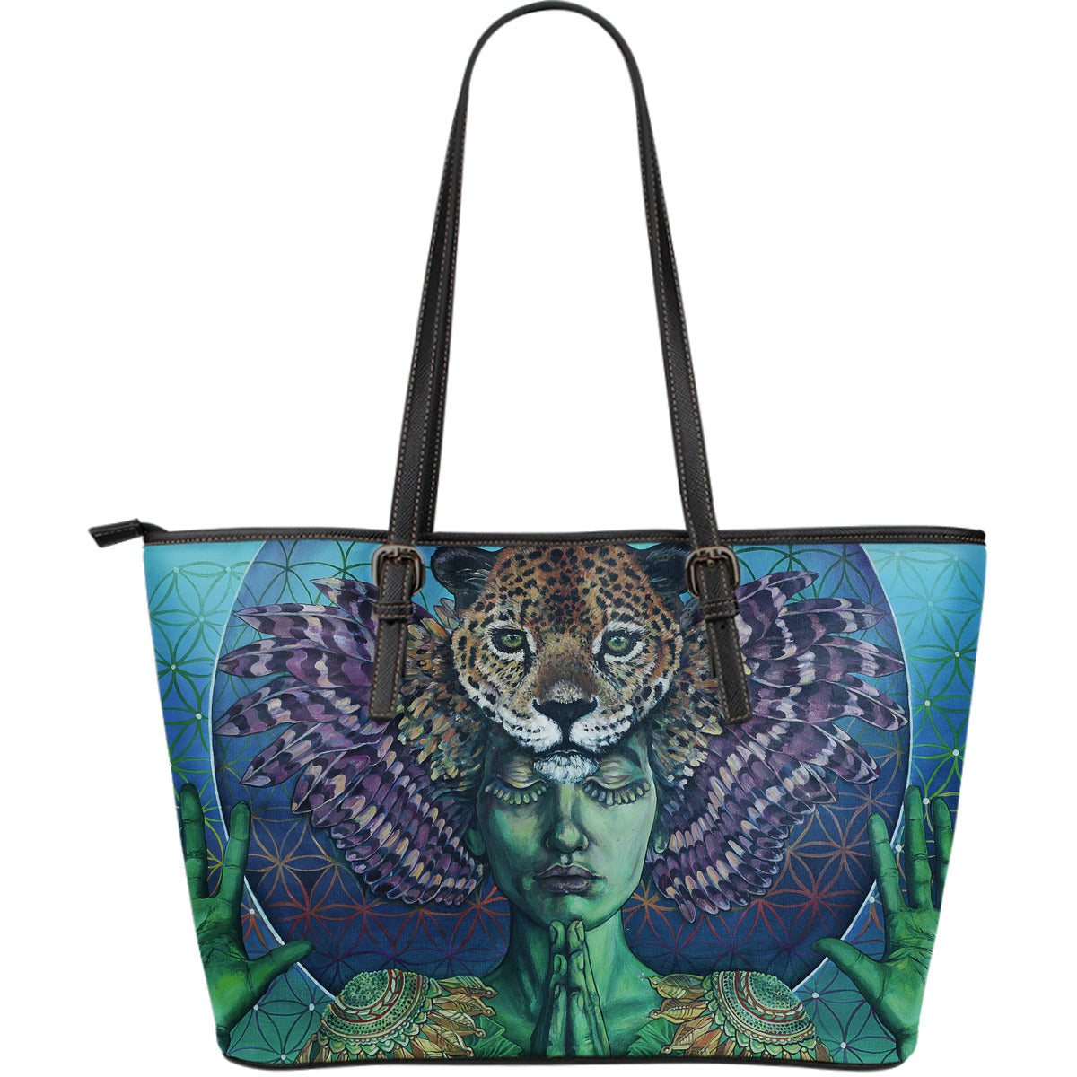 Self Portrait - Large Leather Tote Bag - JaZazzy 