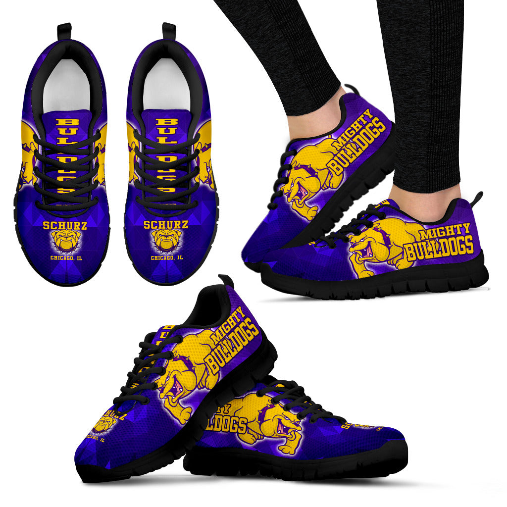 Schurz H.S. -Purple -Bulldogs-Chgo, IL _Womens Sneaker - JaZazzy 