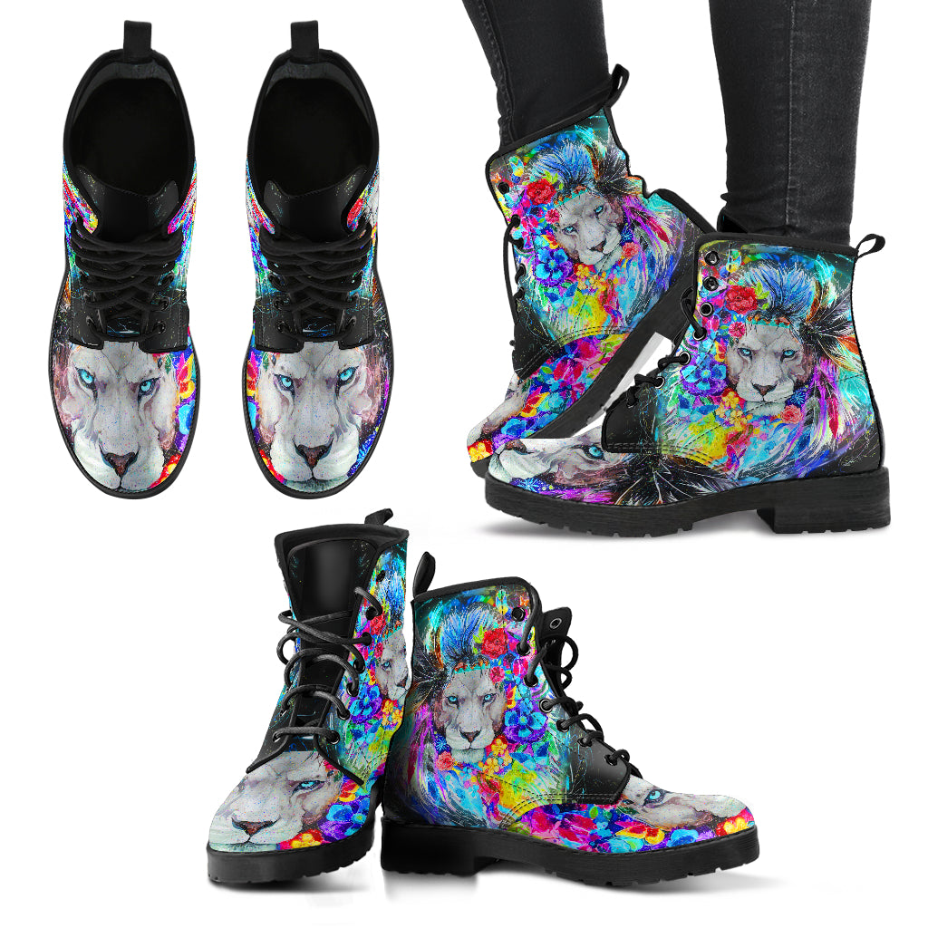 Colorful Lion Handcrafted Boots - JaZazzy 