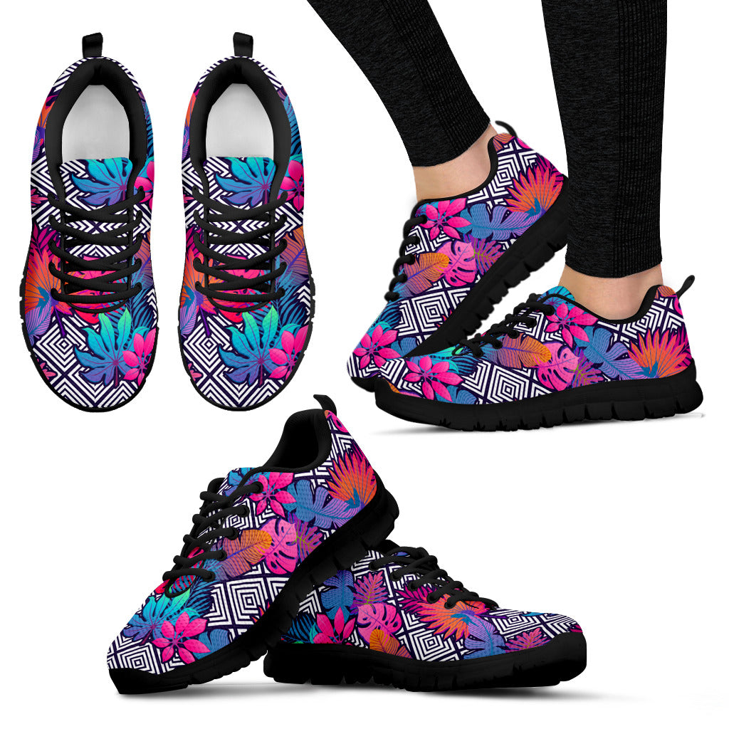 Boho Tropical Leaves Sneakers - JaZazzy 