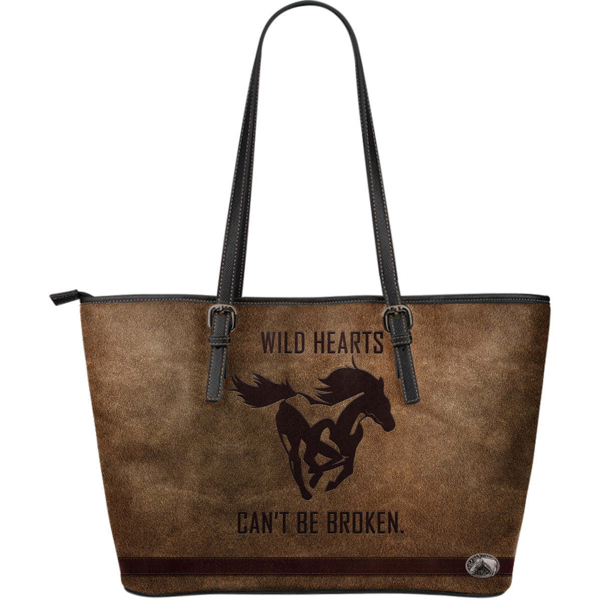 Awesome Horse - Large Leather Tote Bag - JaZazzy 