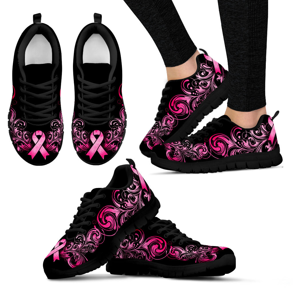 Breast Cancer Awareness Handcrafted Sneakers - JaZazzy 