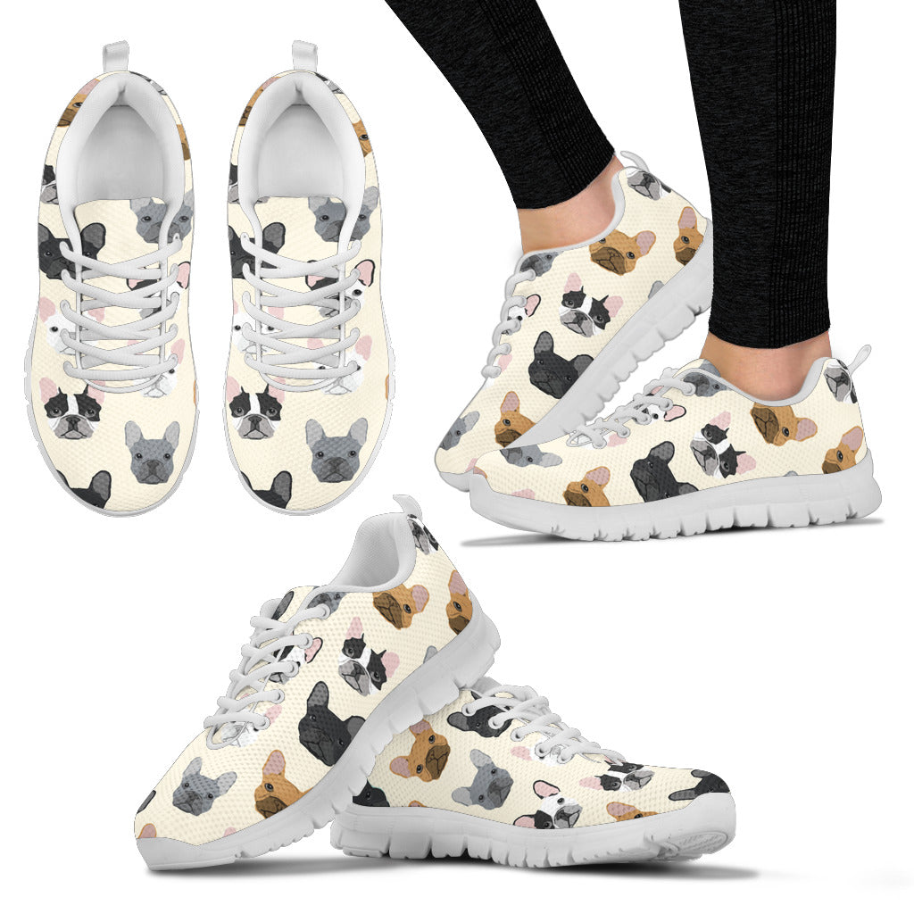 Bulldogs white Women's Sneakers - JaZazzy 