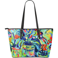 Thumbnail for Colorful Leather Tote Bag - JaZazzy 