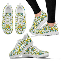 Thumbnail for Boho Watercolor Peacock Feather Sneakers. - JaZazzy 