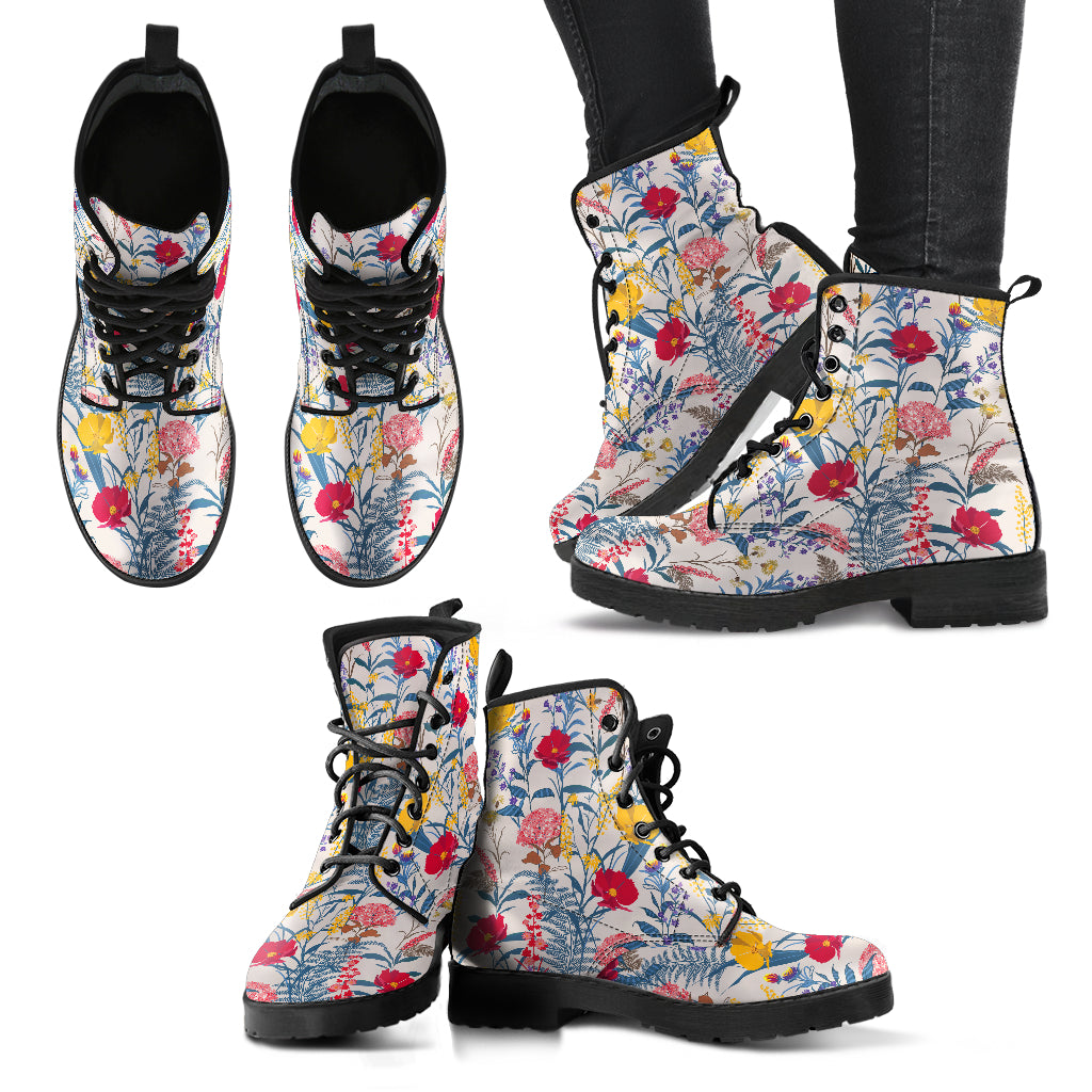 HandCrafted Colorful Flower Boots - JaZazzy 