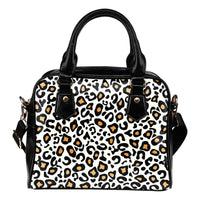 Thumbnail for White Cheetah Print Pop Art - Shoulder Bag