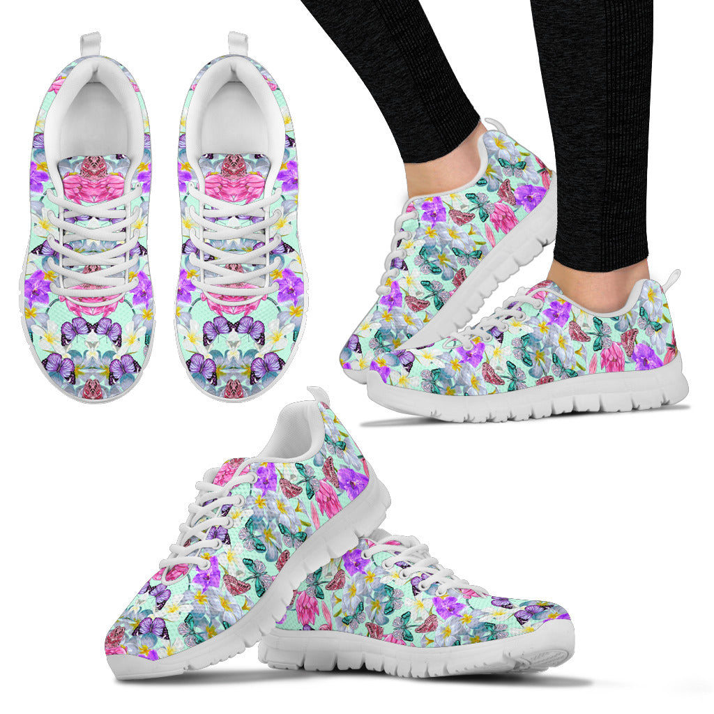 Colorful Lotus Butterfly Sneakers. - JaZazzy 