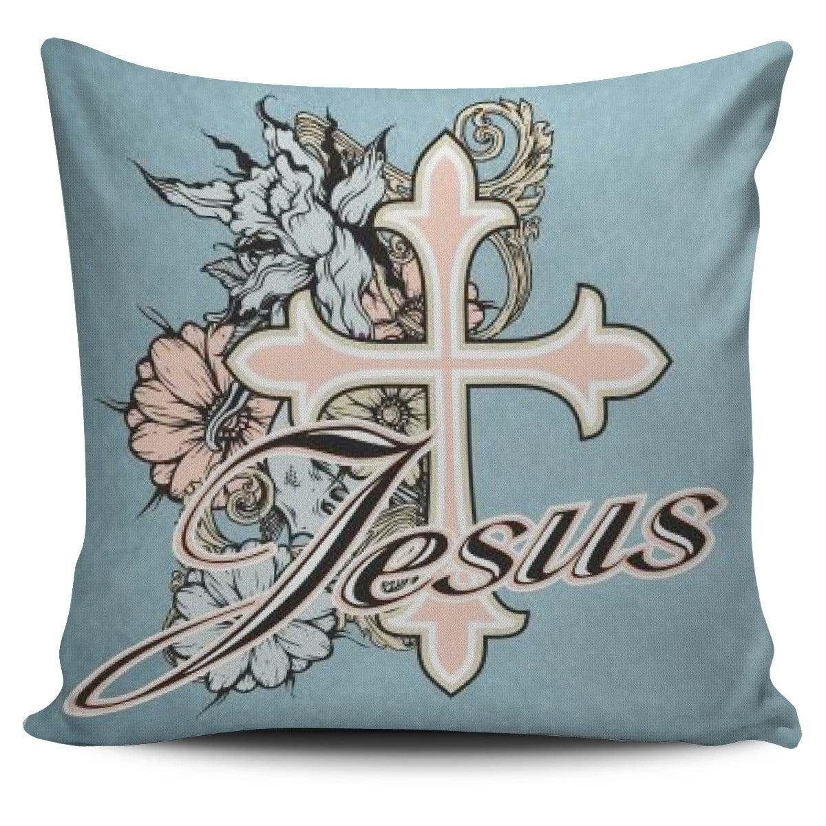 Jesus Cross Pillow Cover - JaZazzy 