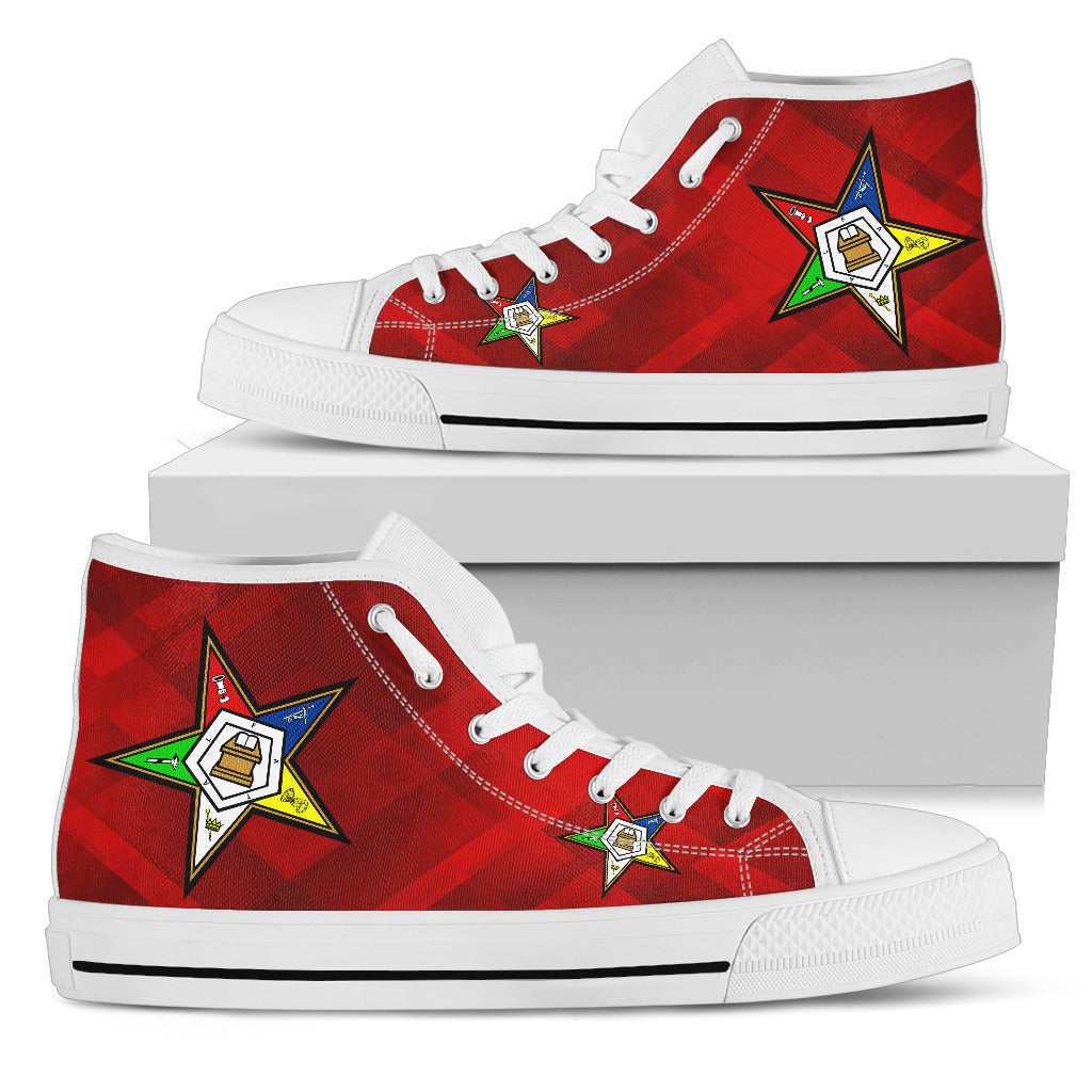 OES Classic Womens High Top- Red SQ - JaZazzy 