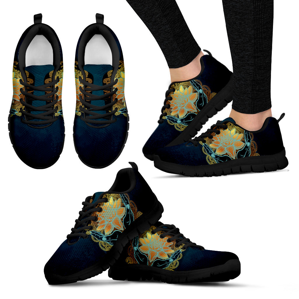 Womens Lotus in Hand Sneakers - JaZazzy 