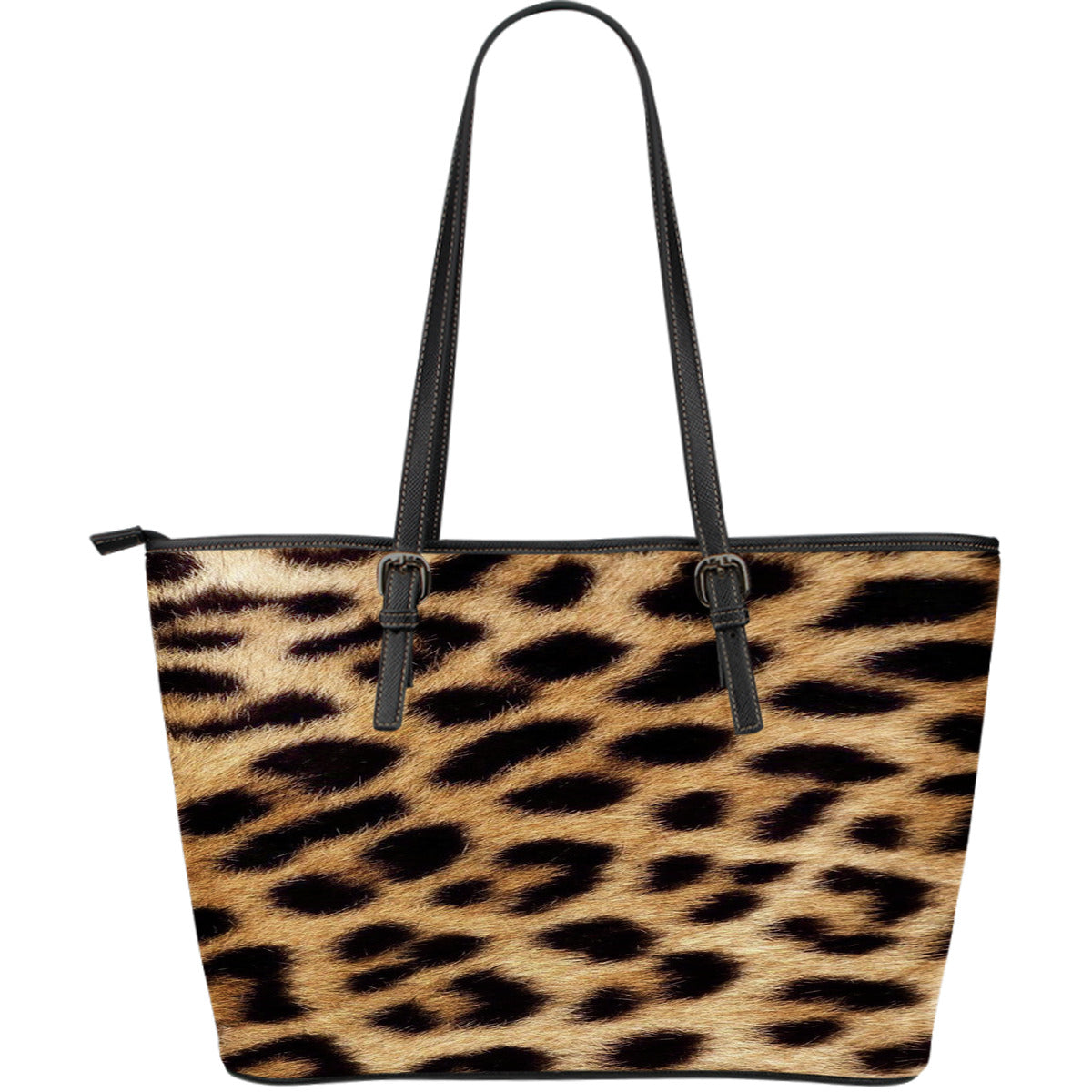 Leopard Print Leather Large Handbag - JaZazzy 