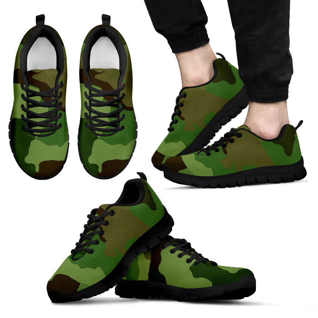 Green Camo Men's Sneakers - JaZazzy 